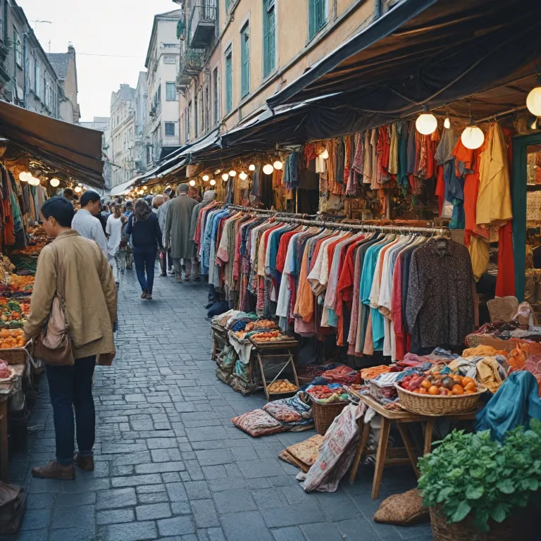 Découvrez le stand de vêtements artisanaux de la marque Rose au marché